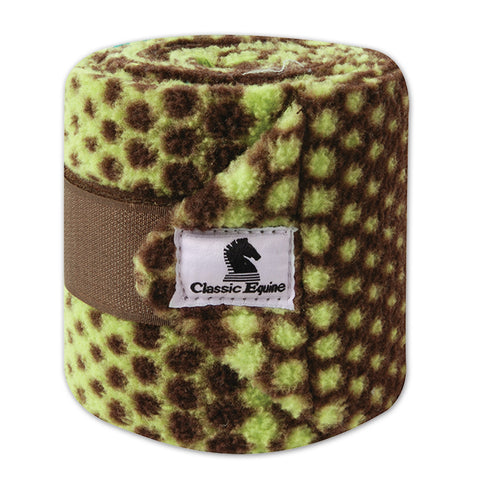 Classic Equine Chocolate Lime Dots Polo Wraps
