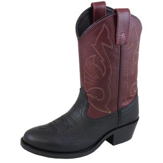 Smoky Mountain Kid's Plum and Black Round Toe Boots