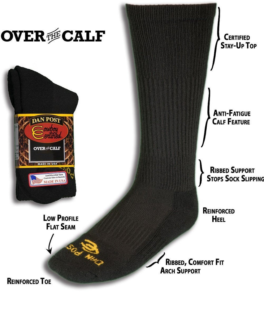 Dan Post Black Over the Calf Sock