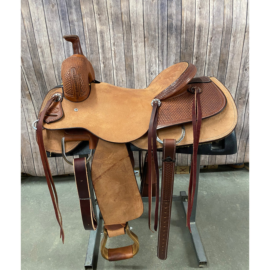 Roughout Cutting Saddle Basket Weave Tooling Light oiled 