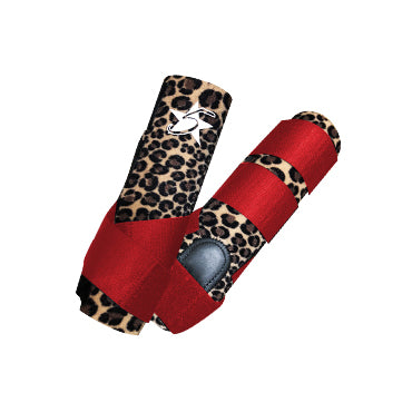 5 Star Black Red and Cheeta Front Boots