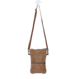 White and Brown Hide Cross Body Purse 