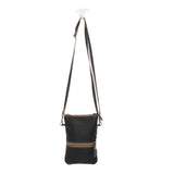 Black and White Hide Long Cross Body Purse 