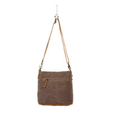 Brown Hide and Aztec Cross Body Purse 