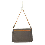 Grey Hide and Aztec Classical Cross Body Purse 