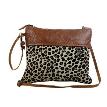 Cheetah Hairon Embossed Leather Bag
