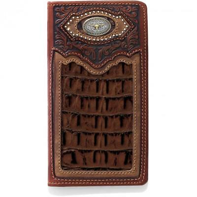 Dark Brown Cattle Driven Checkbook Wallet