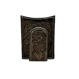 Ariat Brown Floral Money Clip