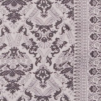 Satin Silver Paisley Wild Rag