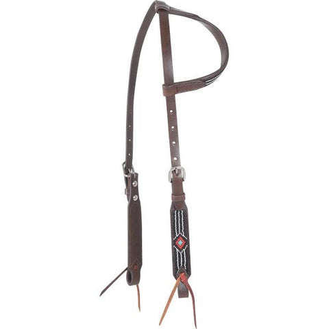 Cashel Beaded Slip Ear Headstall - Taos