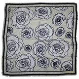 Whipin Wild Rags White Rose Print Wild Rag