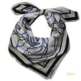 Whipin Wild Rags White Rose Print Wild Rag