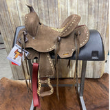 Double T Youth 13 Inch Cheetah Roughout Saddle