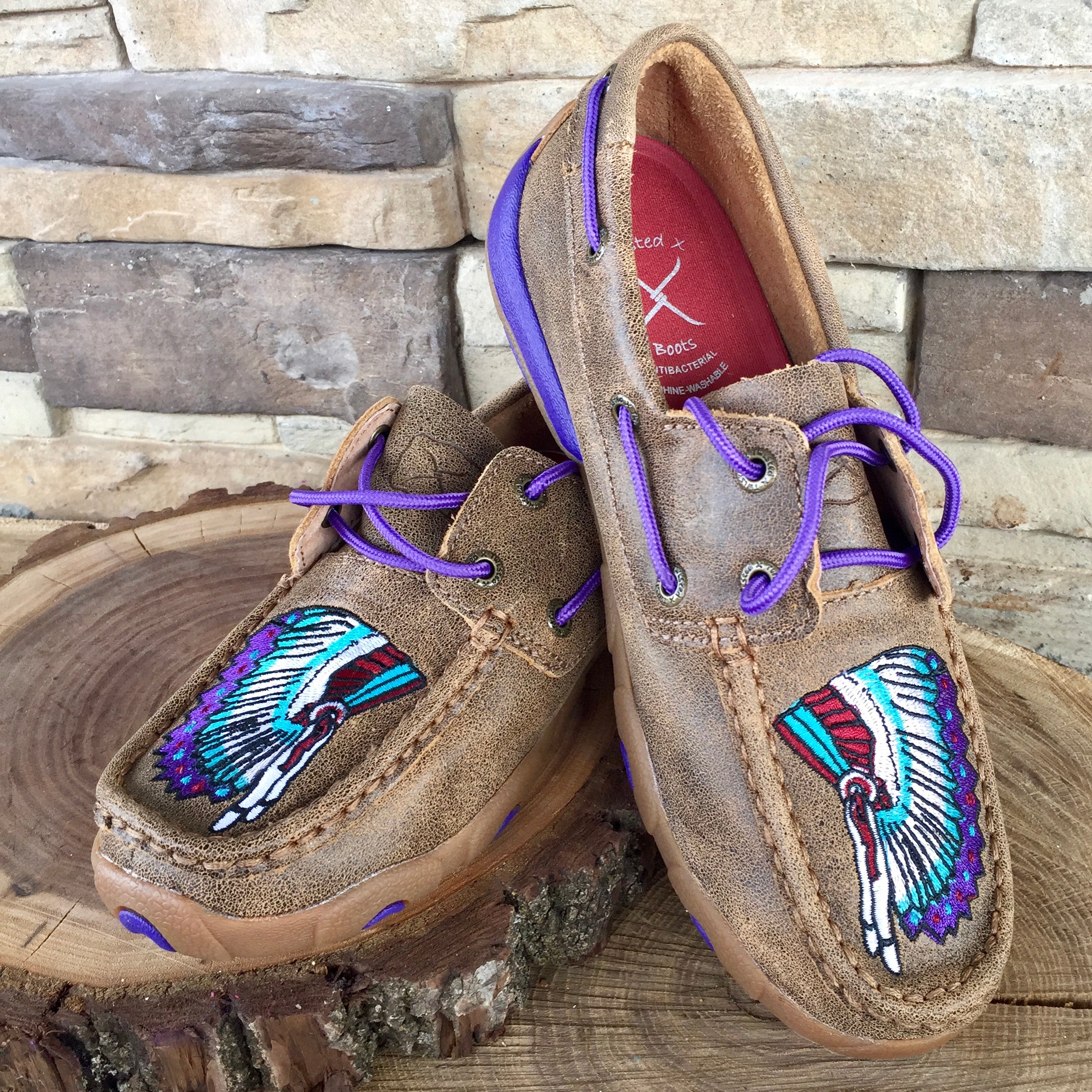 WE Exclusive Twisted X Women's Bomber and Purple Headdress Driving Moc