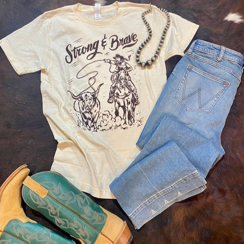 Strong & Brave Wild West Tee