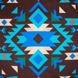 Wyoming Traders Brown and Blue Southwest Wild Rag