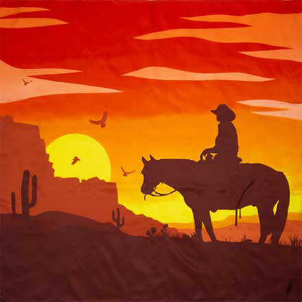 Wyoming Traders Sunset Cowboy Southwest Wild Rag