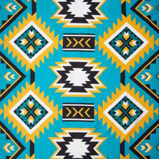 Wyoming Traders Teal and Gold Southwest Wild Rag