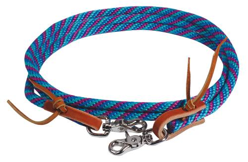 Professional's Choice Teal/Purple Poly Roper Rein