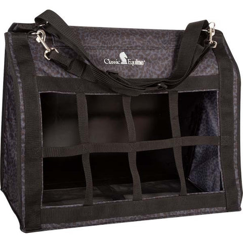 Classic Equine Black Leopard Top Load Hay Bag