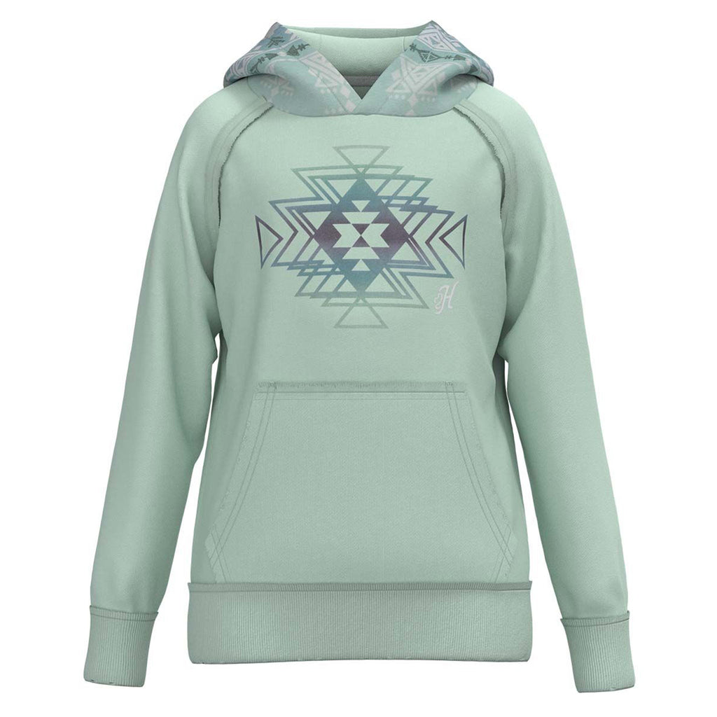 Hooey Youth Chaparral Teal Aztec Hoodie