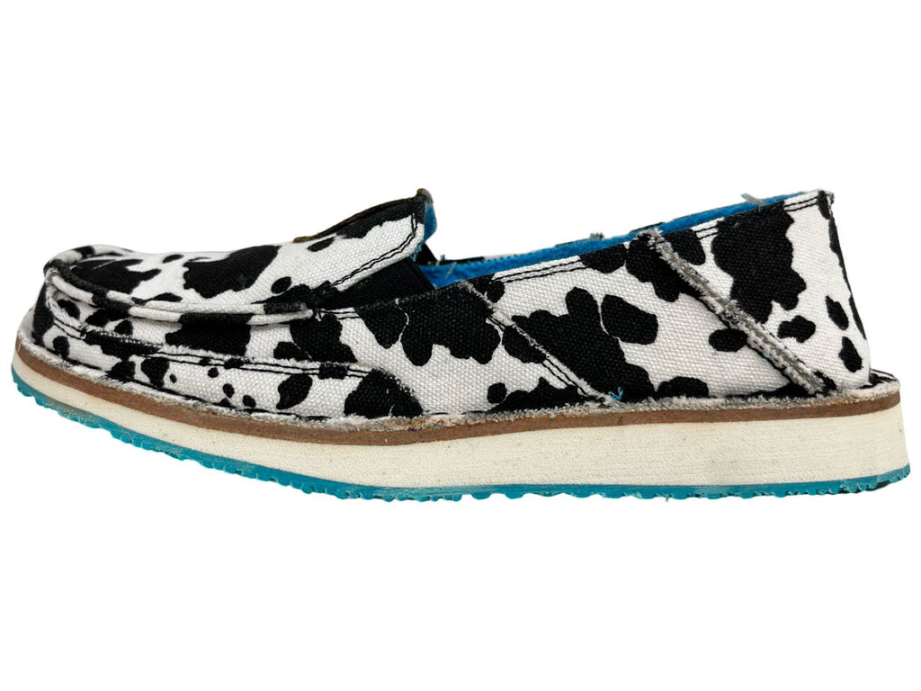 Black/White Cow Print Leona Shoe