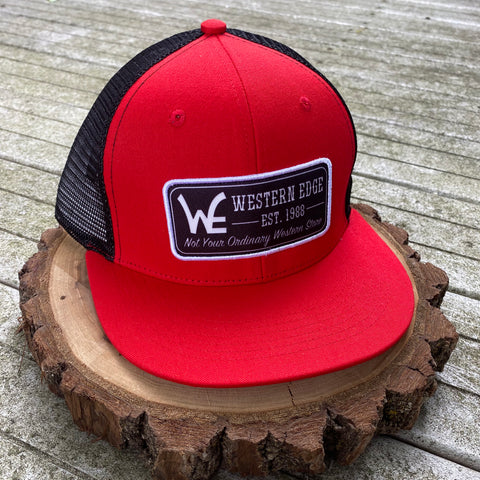 Western Edge Red and Black Snapback Cap