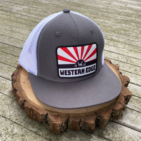Western Edge Grey and White Snapback Cap
