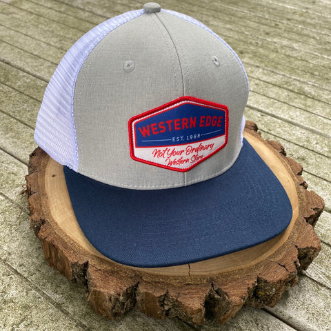 Western Edge Grey and Blue Snapback Cap