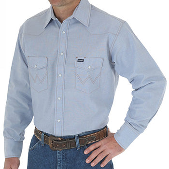 Wrangler Men's Chambray Long Sleeve Shirt