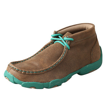 Twisted X Kids Brown and Teal Driving Moc 