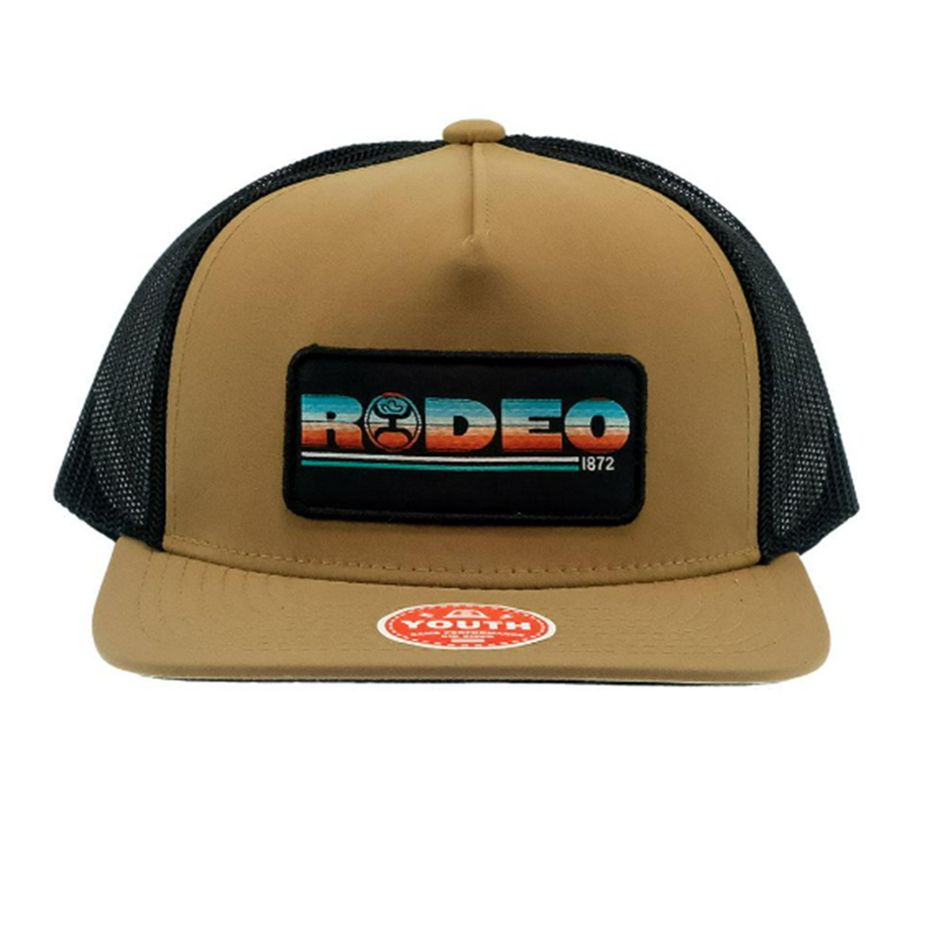Hooey Youth Tan & Black Cap-Serape Rodeo Patch